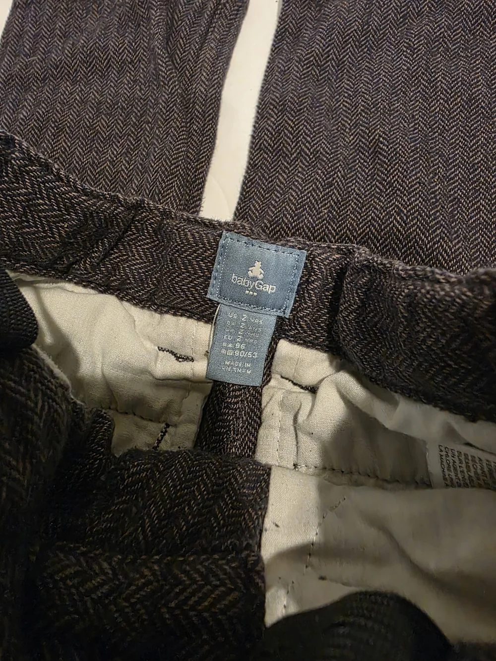 GAP Kids Herringbone Dark Gray Dress Pants Size 2 Baby